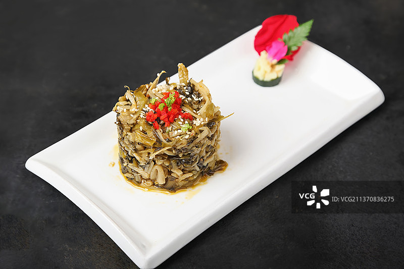 中餐美食-梅菜拌笋干图片素材