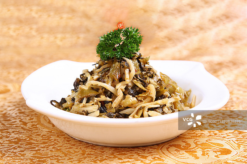 中餐美食-梅菜拌笋干图片素材