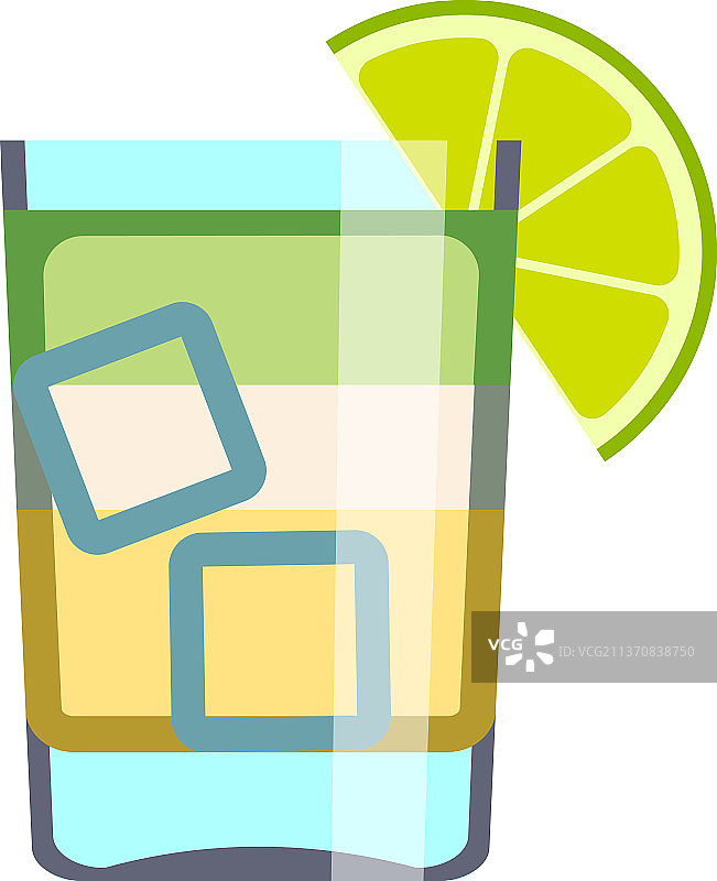 夏季鸡尾酒图标新鲜柑橘切片图片素材