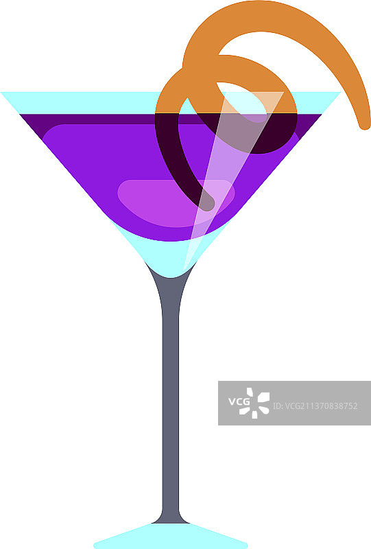 紫色柑橘鸡尾酒图片素材