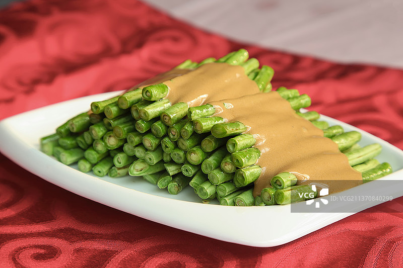 中餐美食-麻酱豆角图片素材