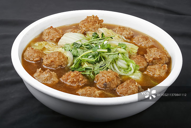 中餐美食-白菜炖丸子图片素材
