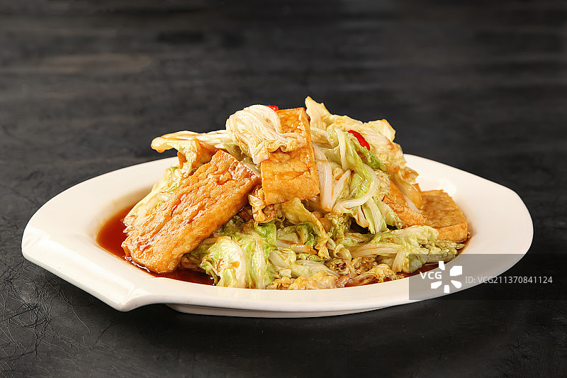 中餐美食-白菜烧豆腐图片素材