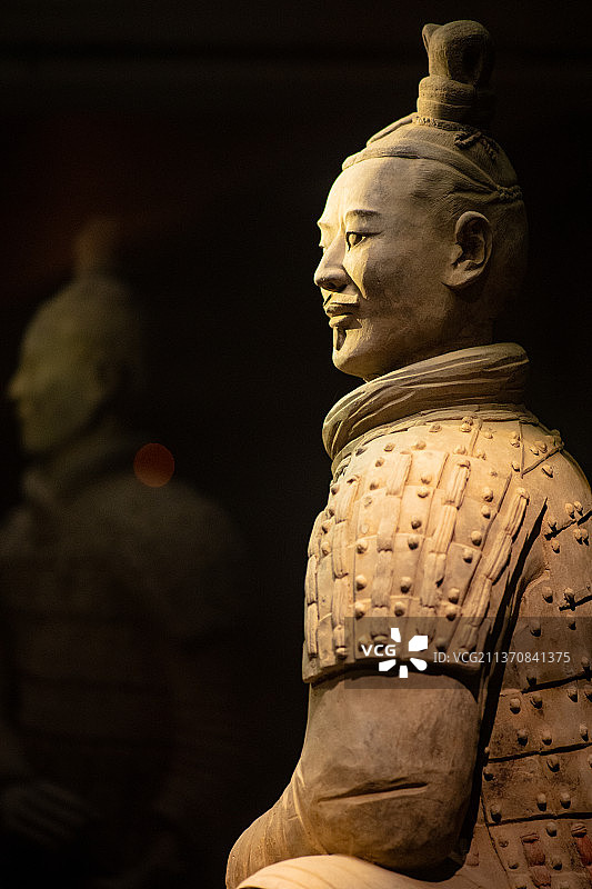 跪射俑 兵马俑图片素材