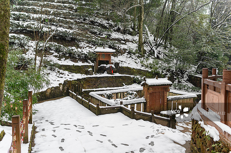 蒙顶山天盖寺皇茶园古建筑图片素材