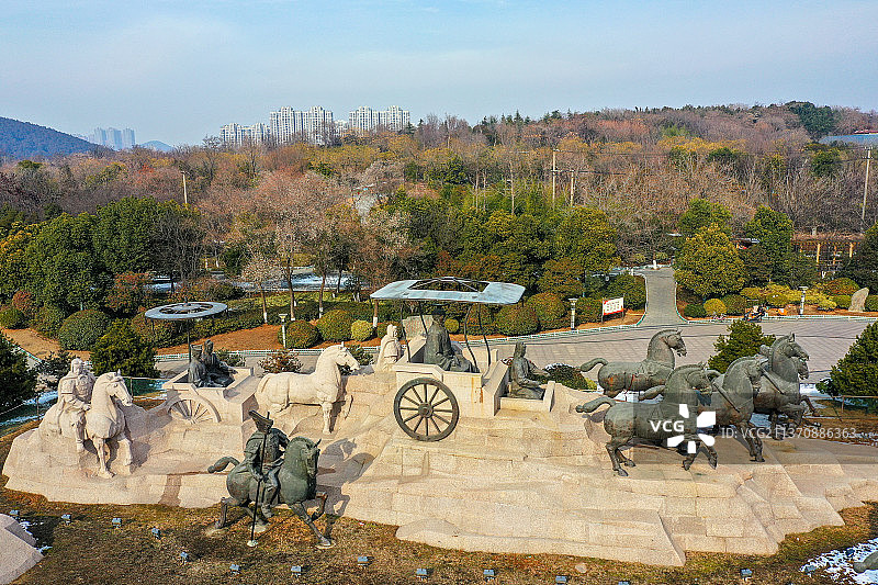车马出行广场+江苏省徐州市云龙区汉文化景区图片素材