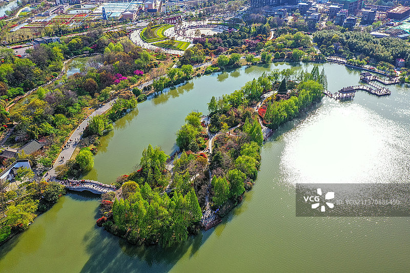 金龙湖月亮湾+江苏省徐州市贾汪区金龙湖风景区图片素材