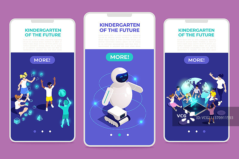 幼儿园2.5D横幅套装图片素材