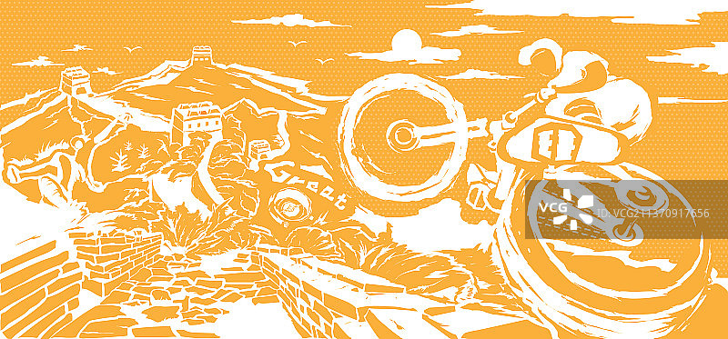 长城与极限的碰撞图片素材