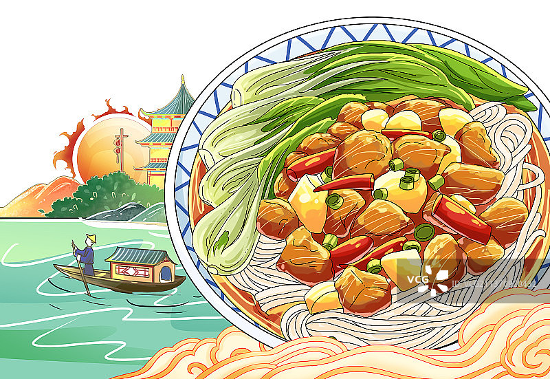 湖南小炒米粉图片素材