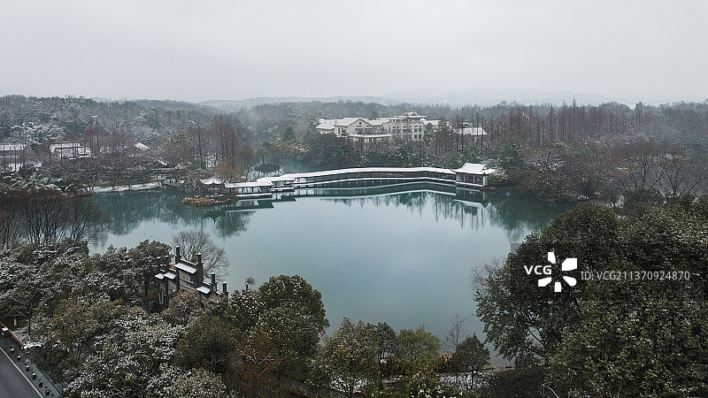 霁虹桥雪景图片素材
