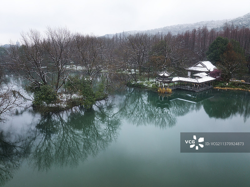 霁虹桥雪景图片素材