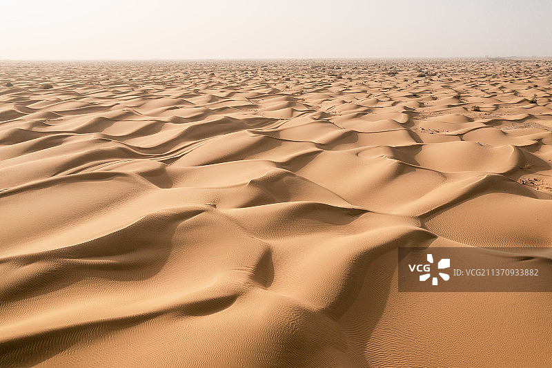 中国新疆轮台民丰塔克拉玛干沙漠自然风光图片素材