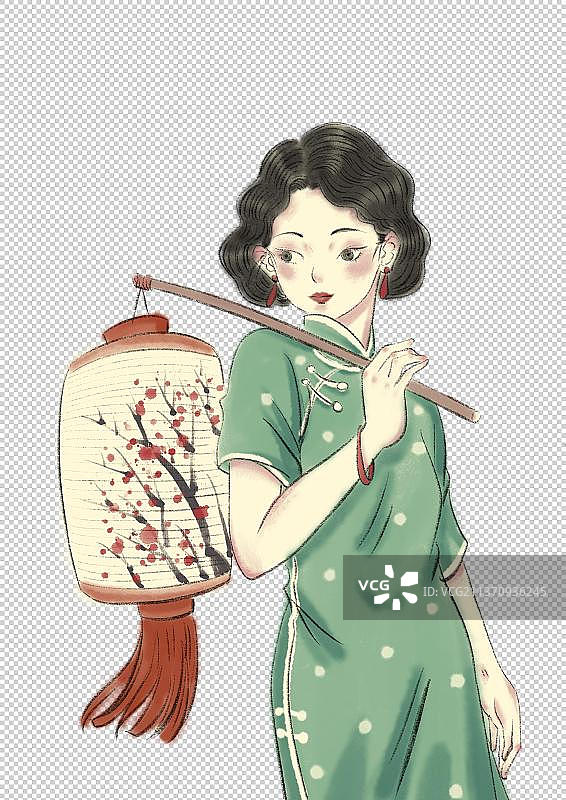 女孩插画图片素材