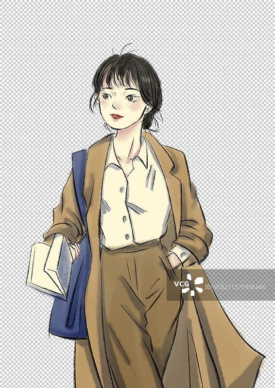 女孩插画图片素材