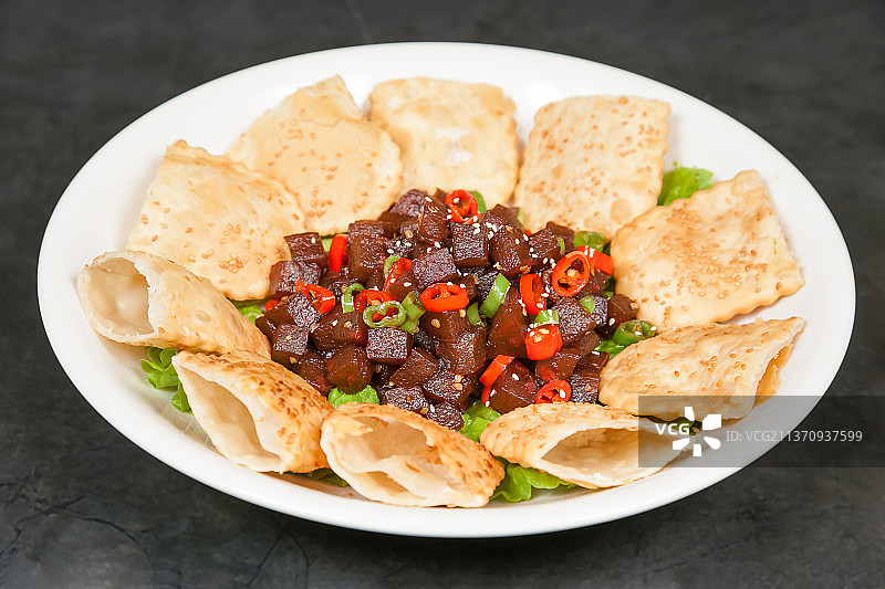 中餐美食-驴肉酥图片素材