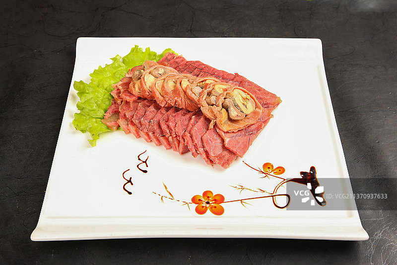 中餐美食-驴肉拼盘图片素材