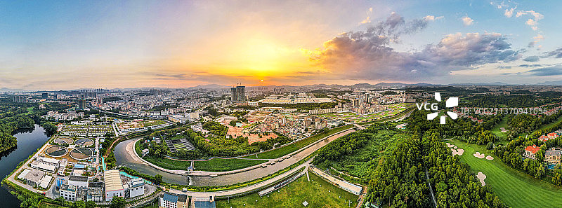 观澜河风光无限美 广东省深圳市龙华区图片素材