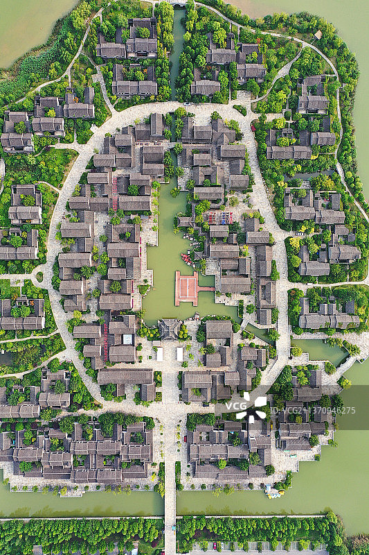 徐州潘安水镇+江苏省徐州市贾汪区潘安湖湿地公园潘安水镇图片素材