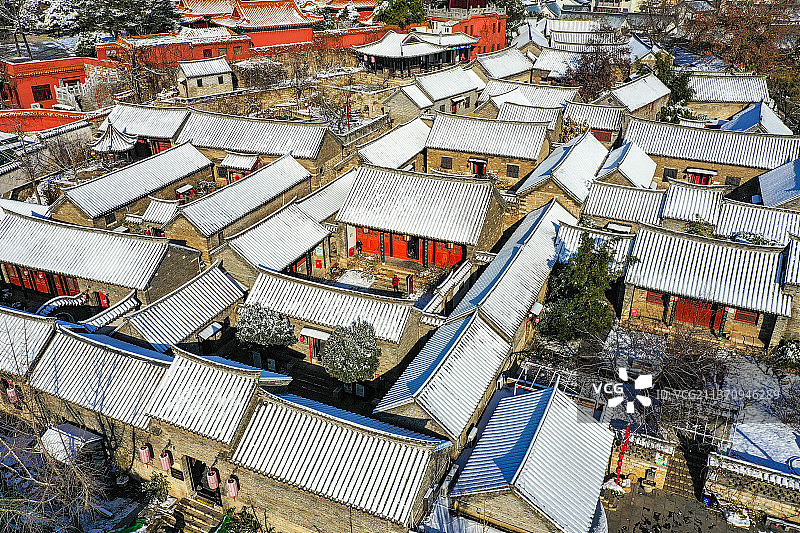 雪后的户部山古民居+江苏省徐州市云龙区户部山明清古民居图片素材