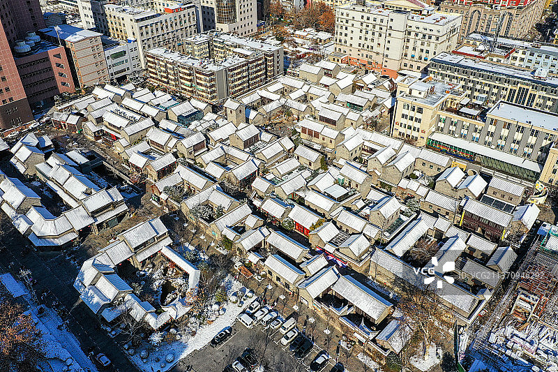 雪后的回龙窝+江苏省徐州市云龙区回龙窝历史文化街区图片素材