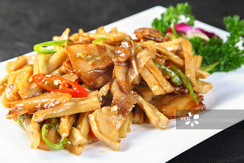 中餐美食-萝卜干炒腌肉图片素材
