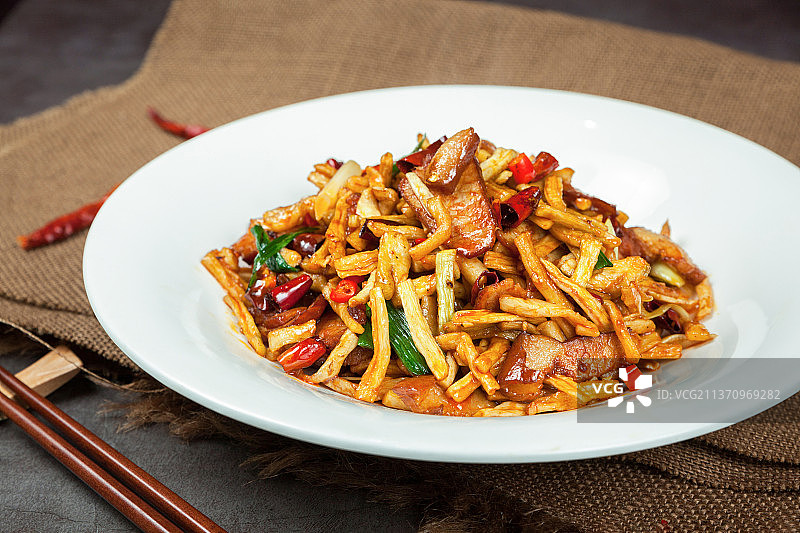 中餐美食-萝卜干炒腊肉图片素材