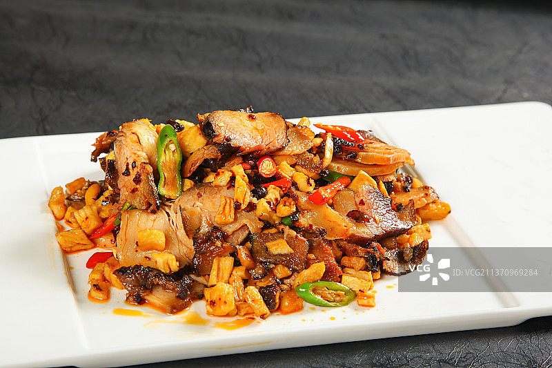 中餐美食-萝卜干炒腊肉图片素材