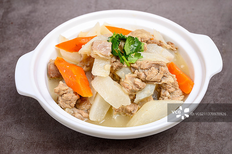 中餐美食-萝卜炖羊肉图片素材