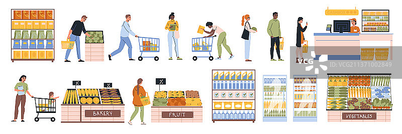 超市商品组合图片素材