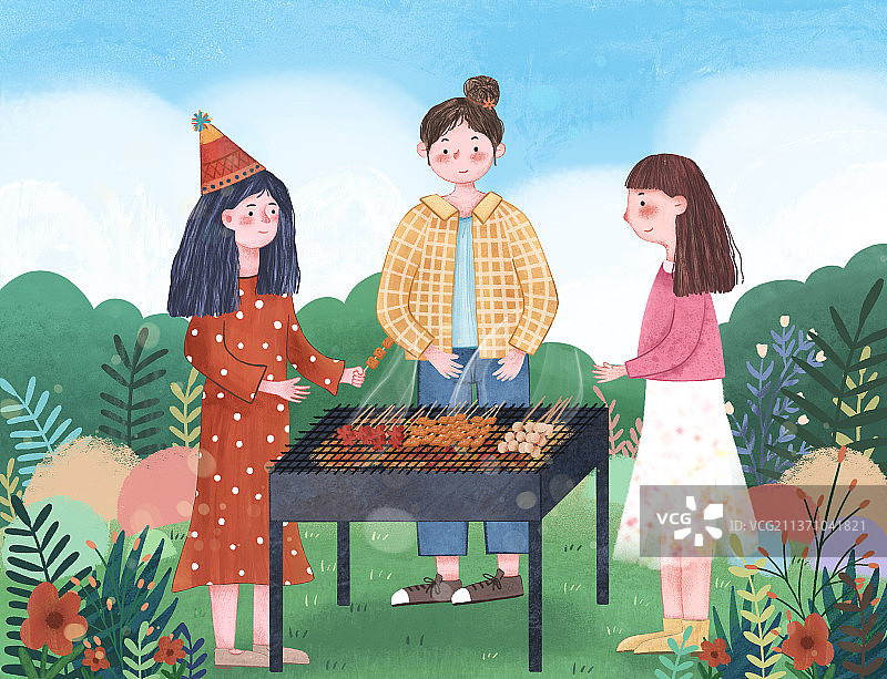 户外烧烤图片素材