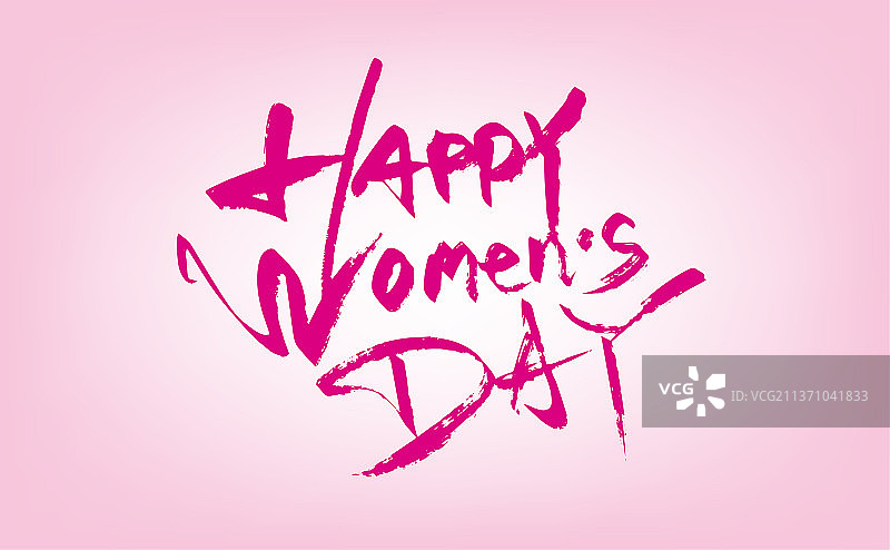 手写Happy Women's Day图片素材
