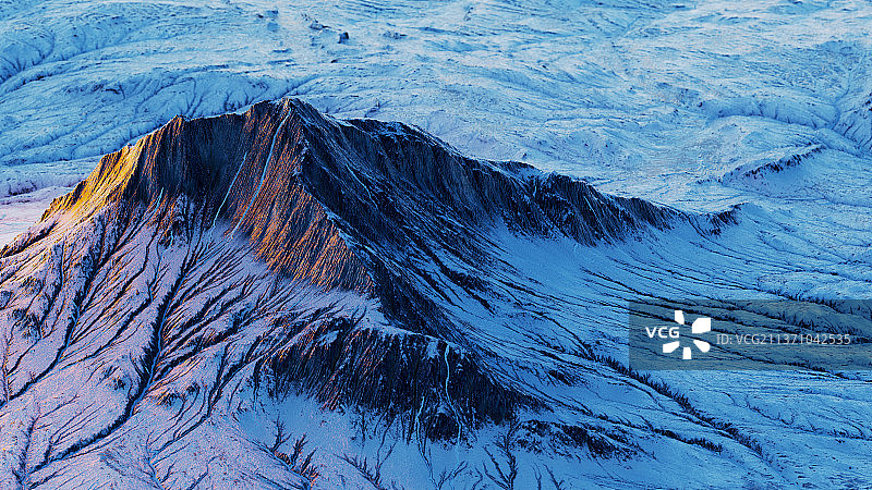 3D渲染雪山地形地貌图片素材