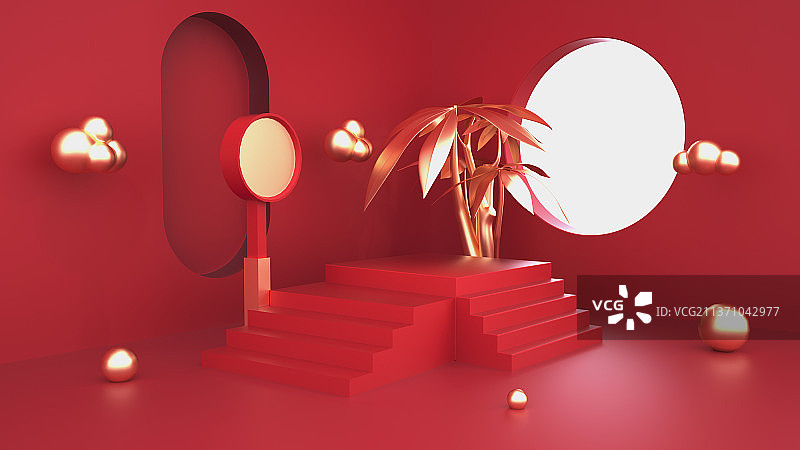 创意电商展台图片素材