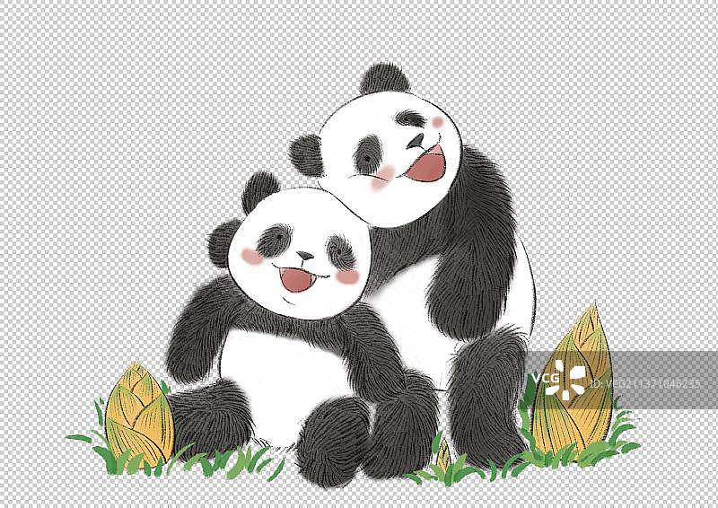 熊猫插画图片素材