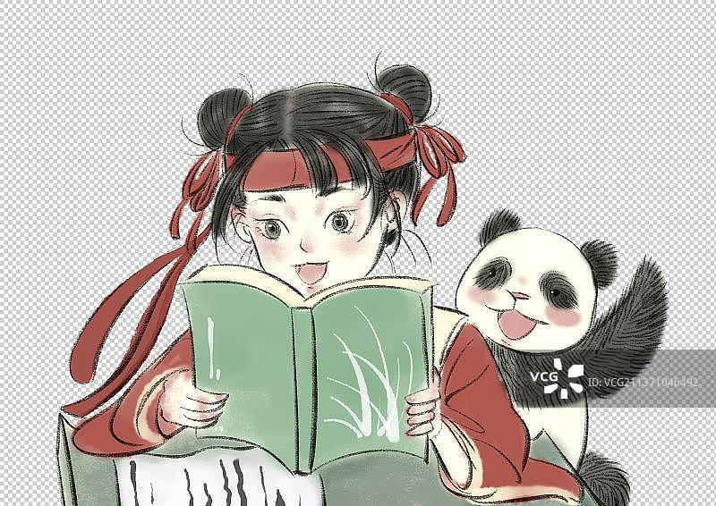 熊猫插画图片素材