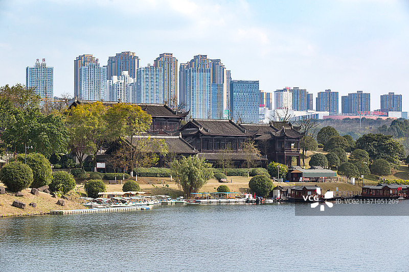 重庆园博园景区，城市风光图片素材