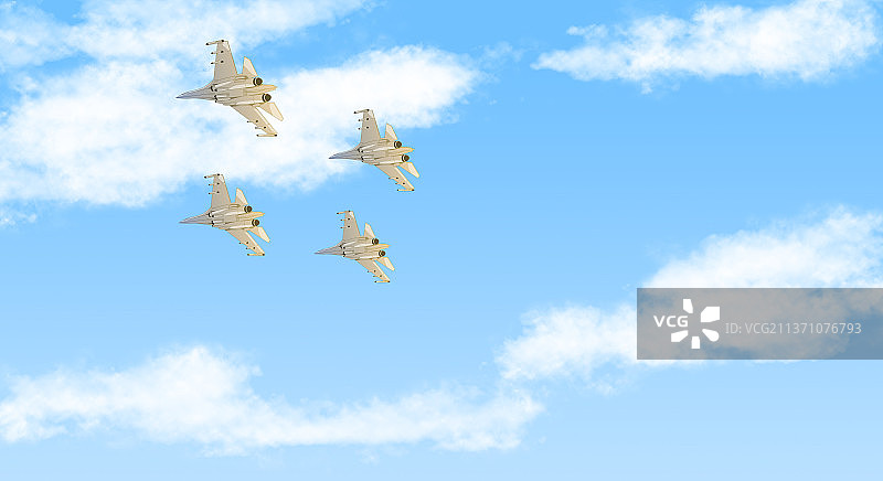 军事天空中有战斗机图片素材