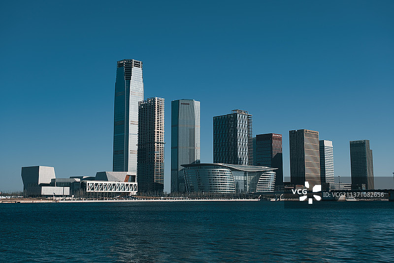 海河风光-于家堡金融中心图片素材