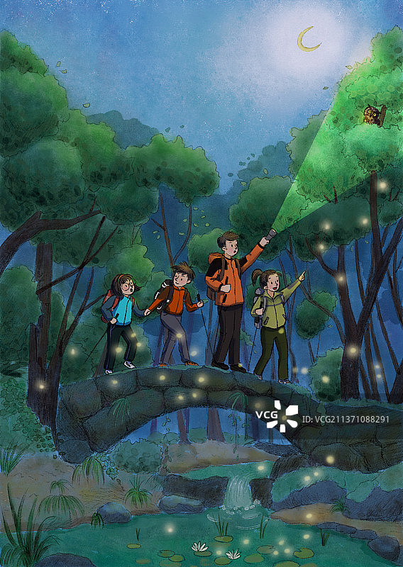 夜间探险图片素材