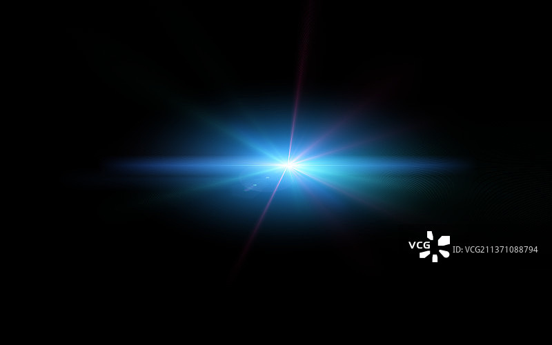黑色背景下的蓝色灯光图片素材