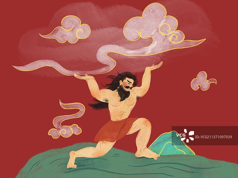 盘古开天辟地图片素材