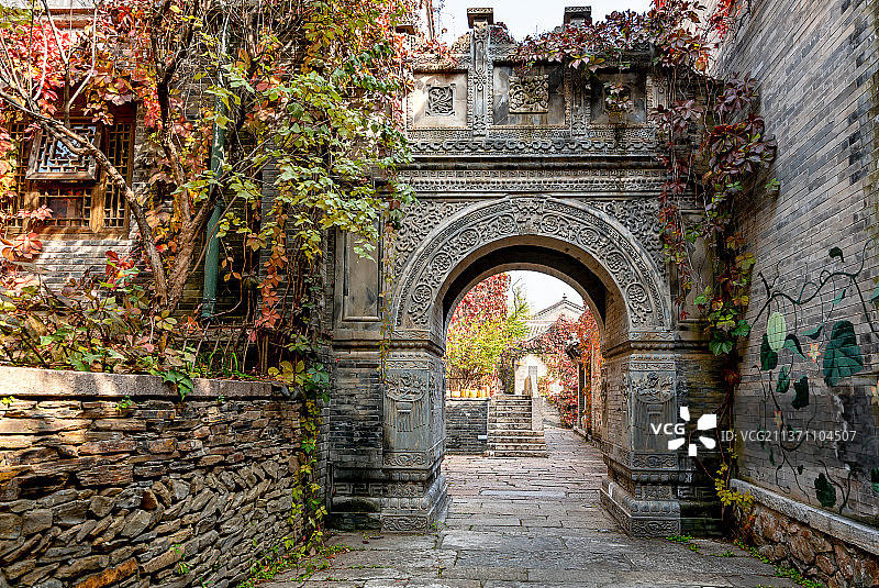 石雕门楼 牌楼图片素材