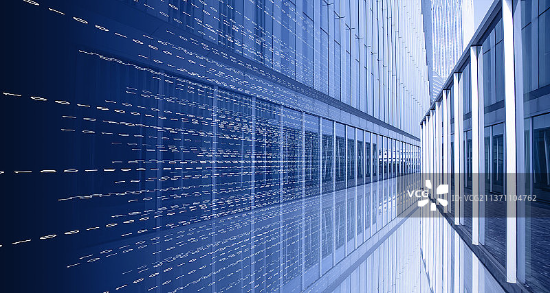 数字建筑长廊图片素材