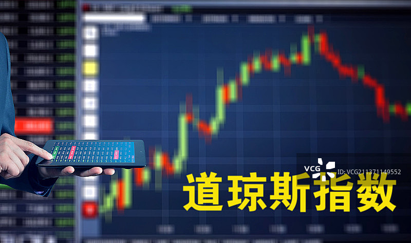 美股道琼斯纳斯达克标普500指数走势背景图片图片素材