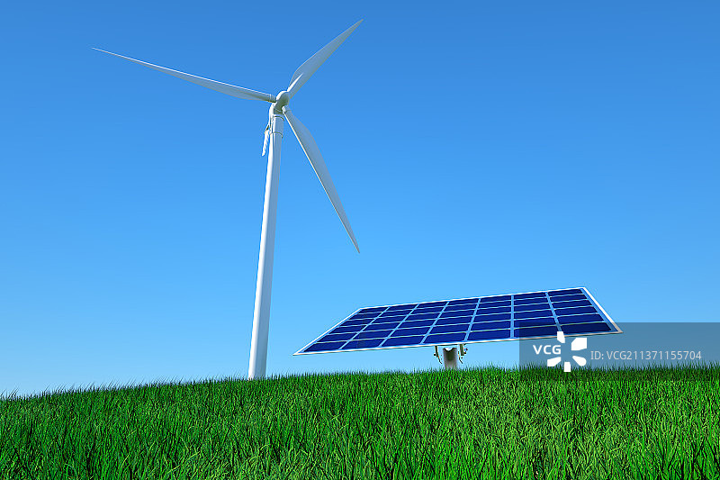 能源，光伏，风力发电，绿色，清洁图片素材