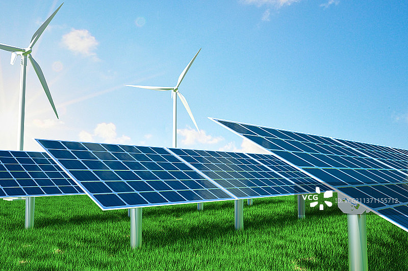 能源，光伏，风力发电，绿色，清洁图片素材