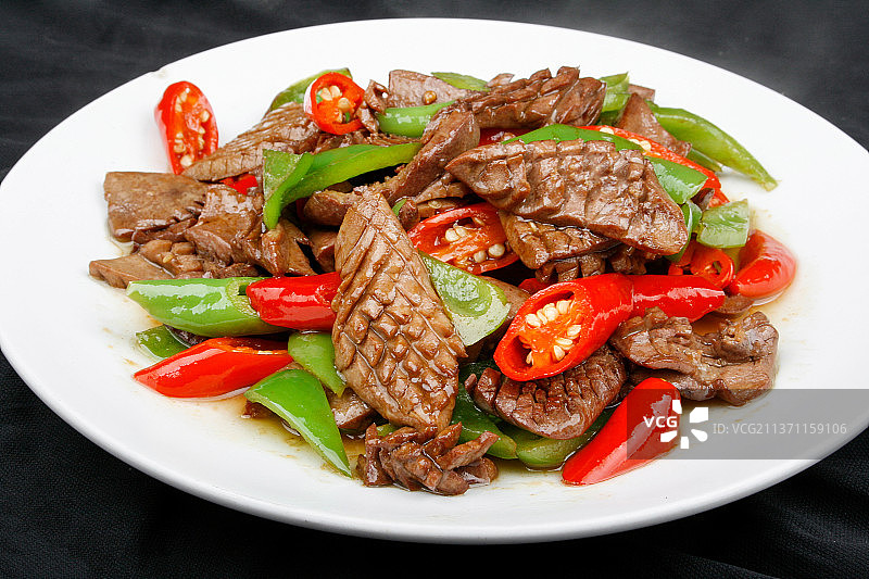 中餐美食-爆炒腰花图片素材