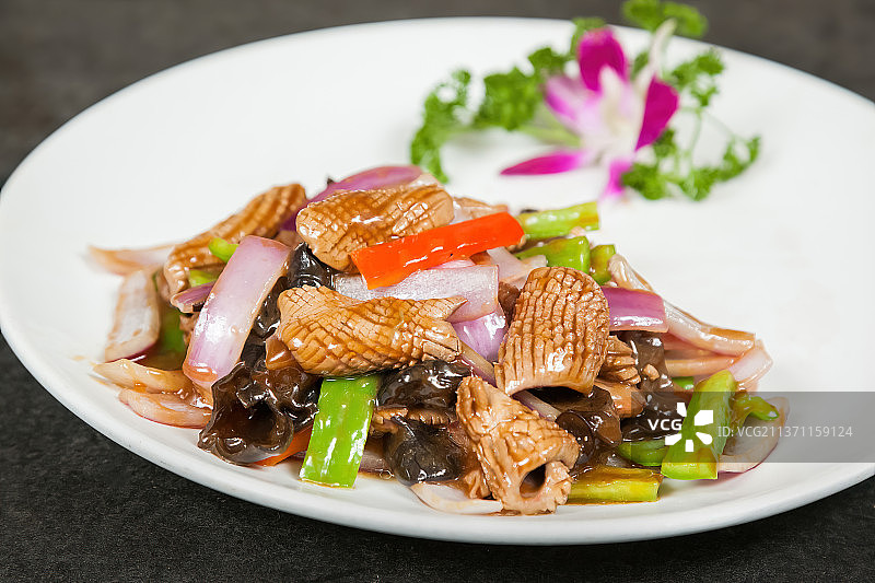 中餐美食-爆炒腰花图片素材