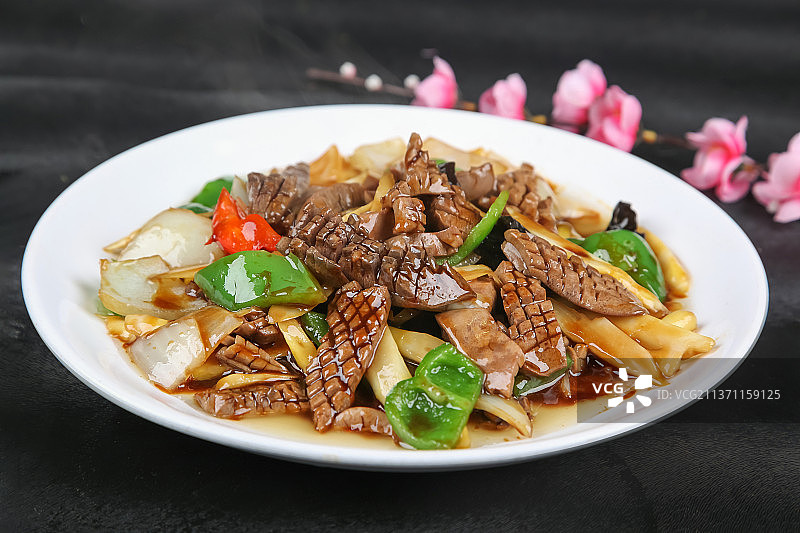 中餐美食-爆炒腰花图片素材